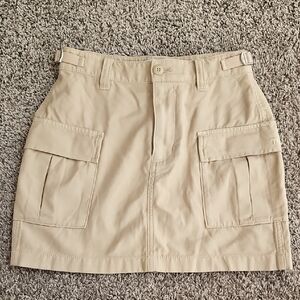 TNA Beige Cargo Mini Skirt